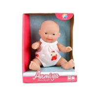 Wholesale kids 12CM little soft full vinyl laughing baby doll toy