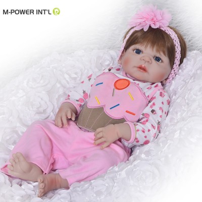 Lovely Girl Dolls 55cm Full Silicone Body Girl Doll Best Gift Reborn Baby Dolls