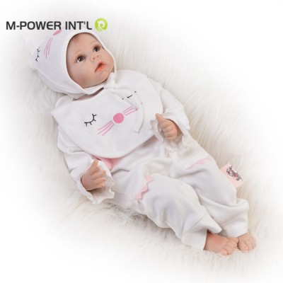 22inch silicone lifelike full body silicone reborn baby dolls