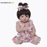 High quality kids toy best gift reborn baby dolls lovely girl full silicone body doll